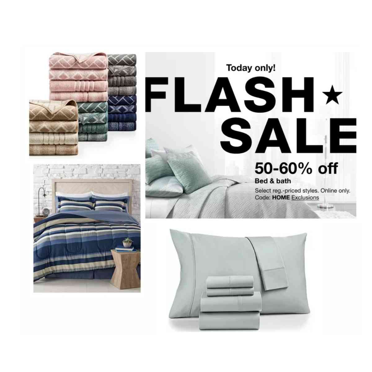 Macy's flash sale bedding & bath