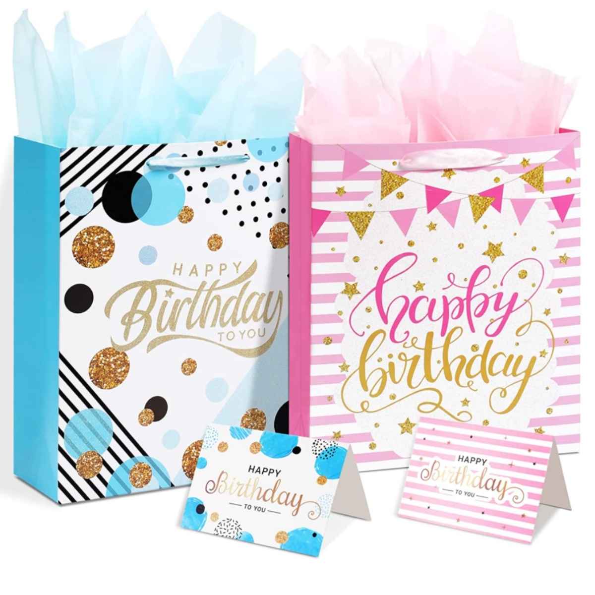 Two largesized birthday gift bags for 3 (Reg. 7