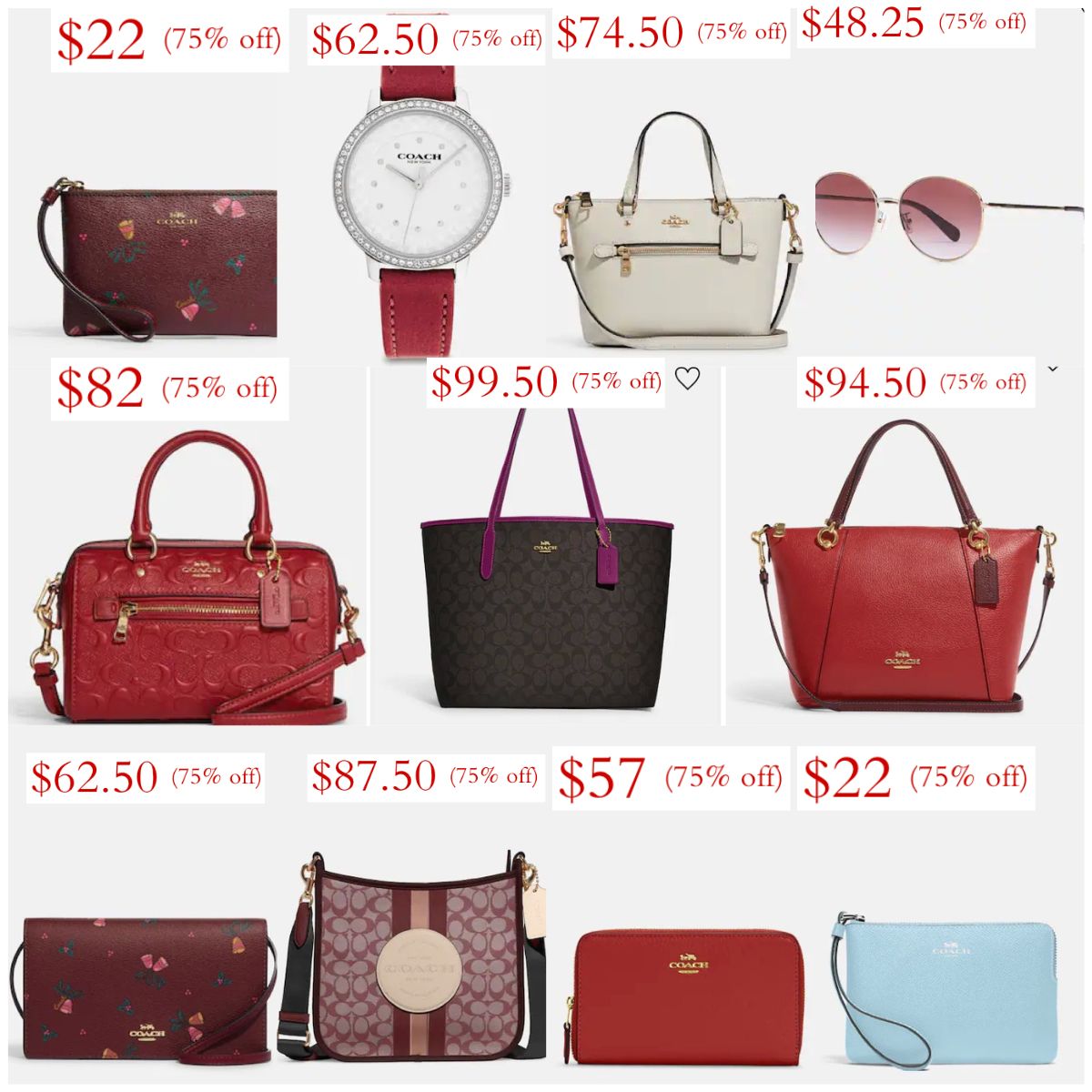 Coach Outlet clearance | Now 75% off | Free shipping | Smart Savers
