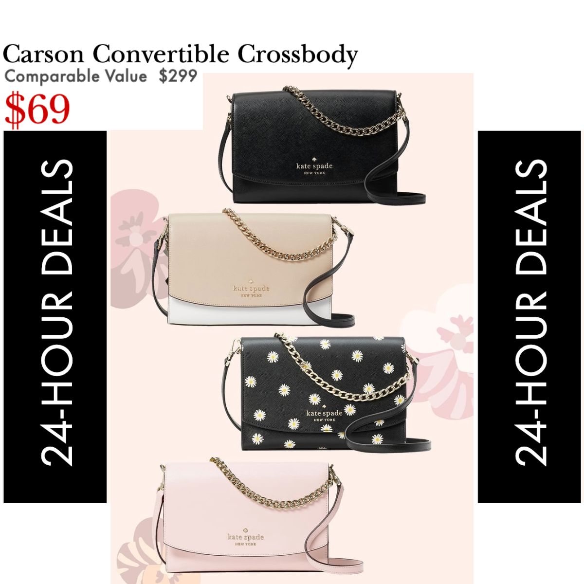 Kate Spade Carson Convertible Crossbody only $69 (reg. $299) + Free  Shipping!