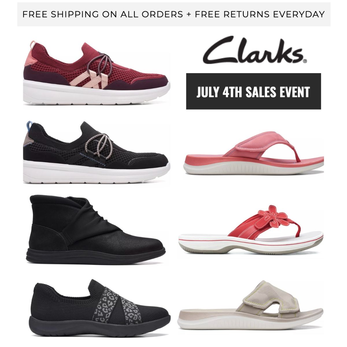 conjunto Absay bibliotecario Clarks July 4th event | Women's footwear as low as $20.99 | Free shipping |  Smart Savers