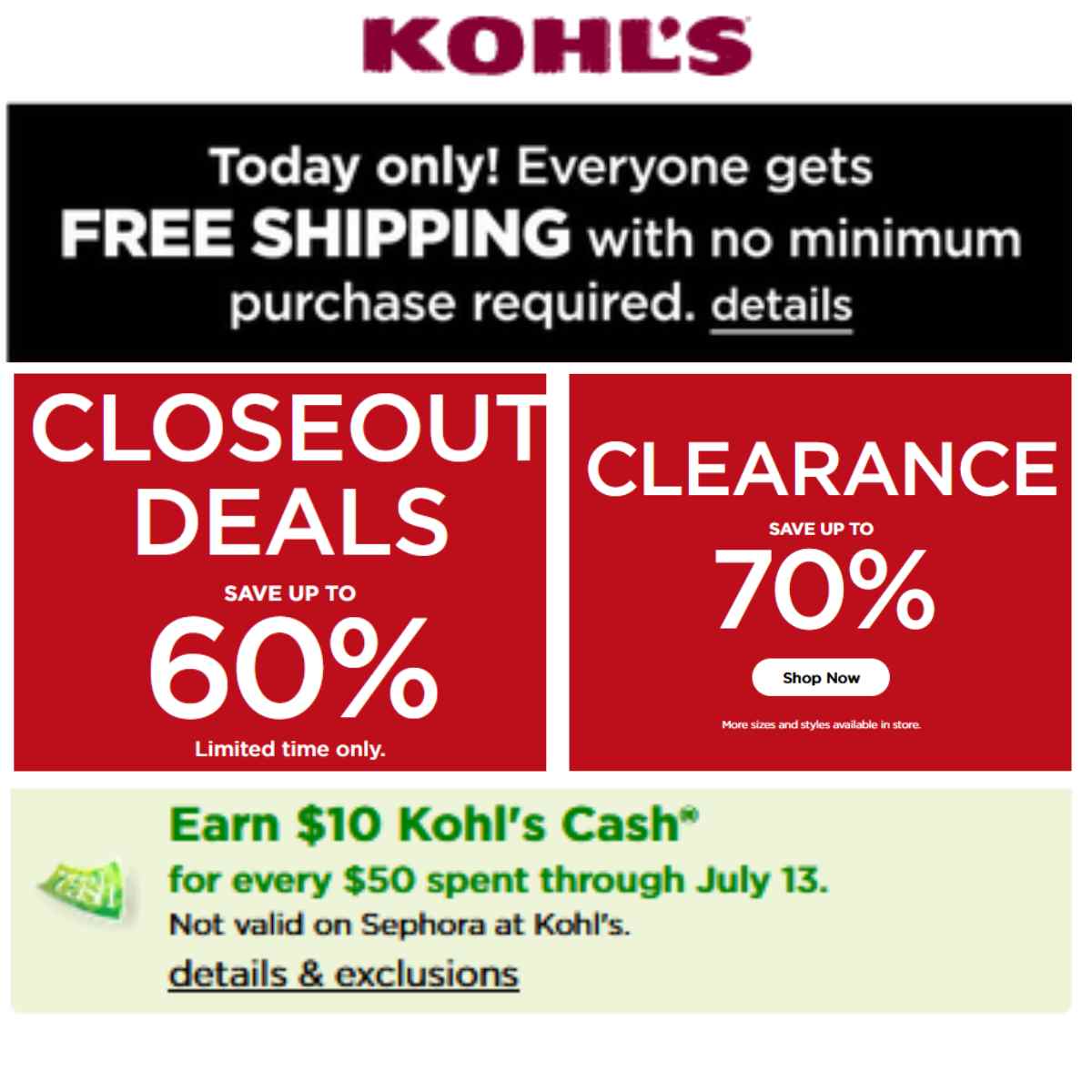 Kohl's Deals Archives Smart Savers