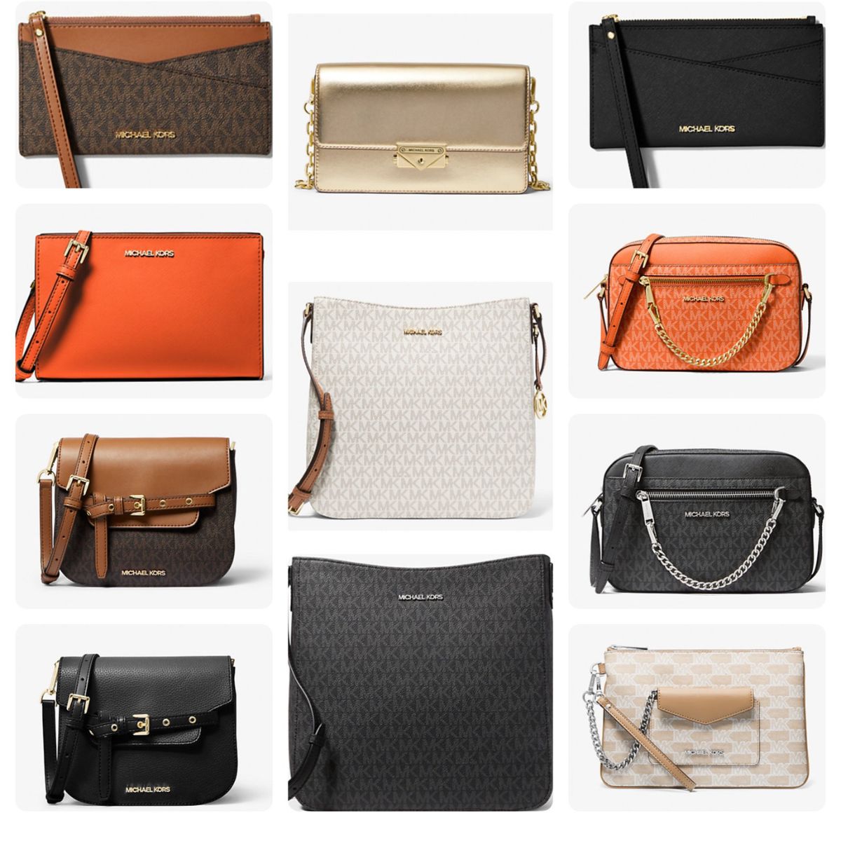 New Womens Michael Kors Suri Medium Saffiano Leather Crossbody Bag MSRP:$348