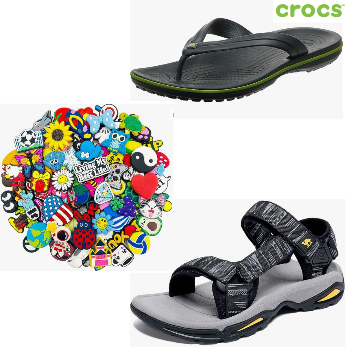 Jibbitz for crocs shoes, sandals, slippers, flip flops