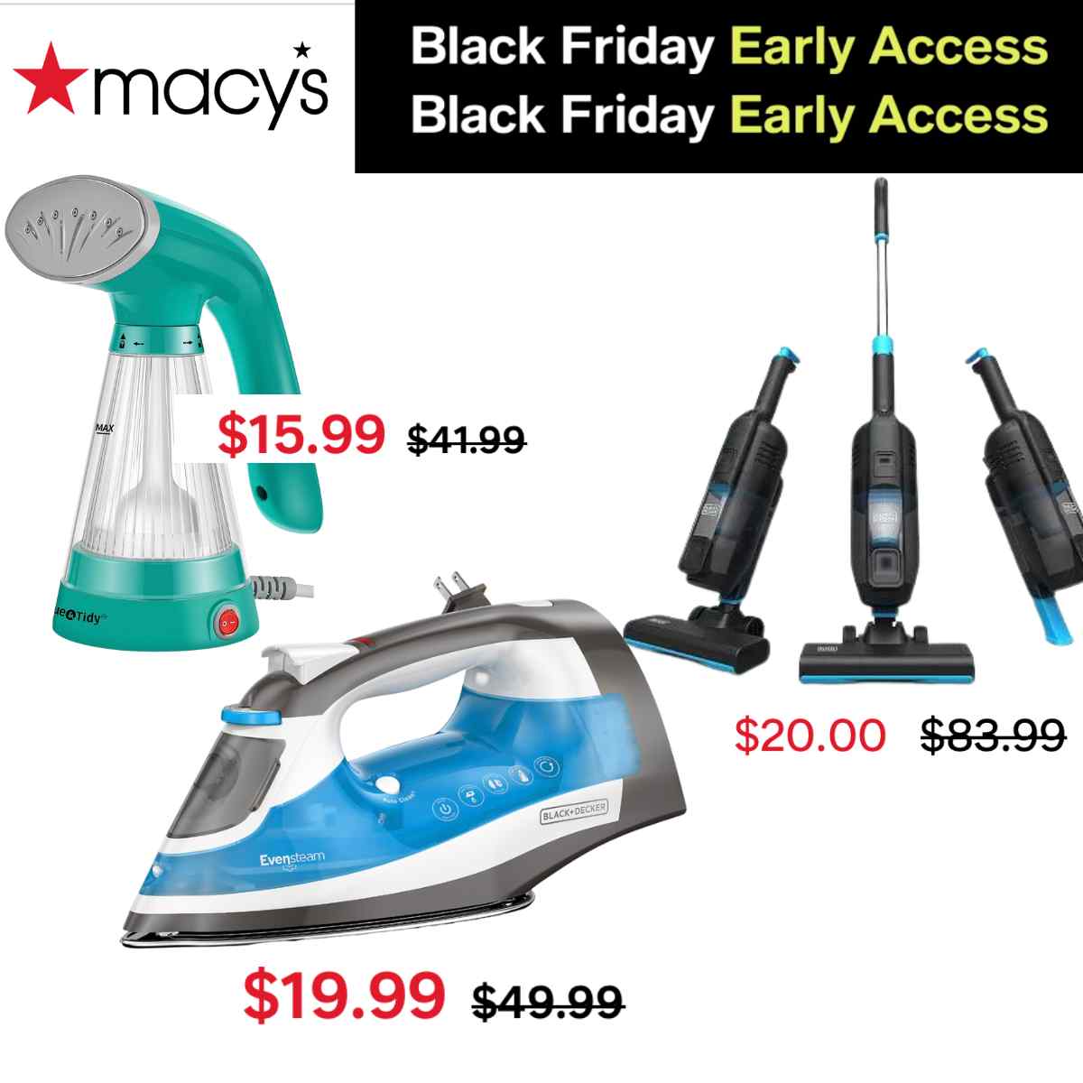 Macy's Black & Decker Power Series Lite 3-in-1 Corded Stick Vacuum - Macy's