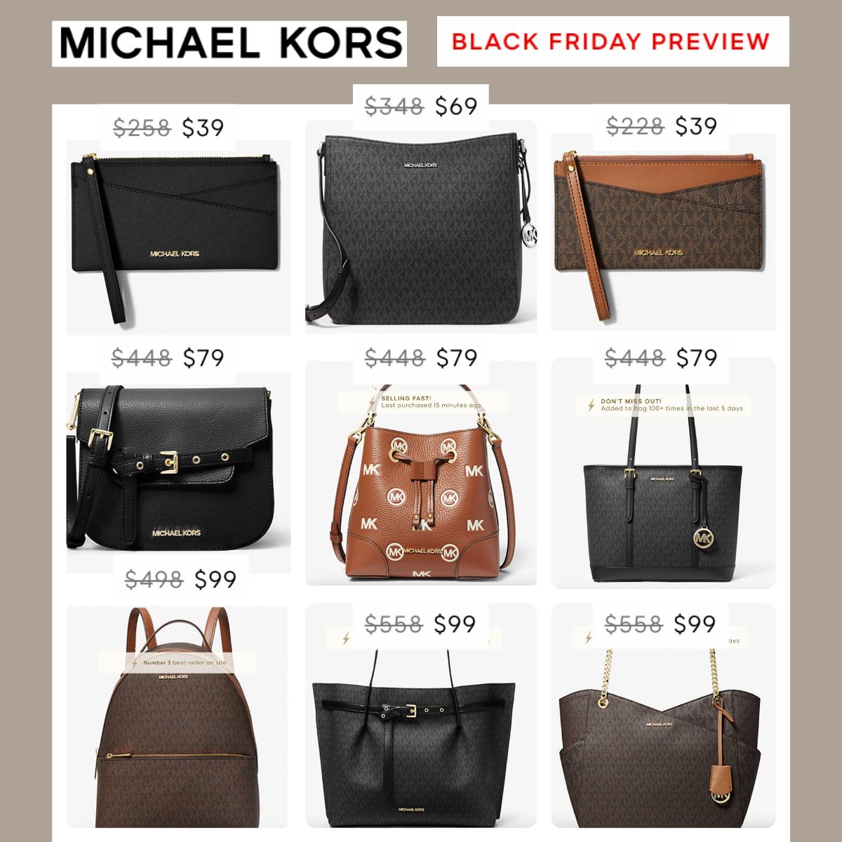 MICHAEL KORS bag online shop - Free Delivery