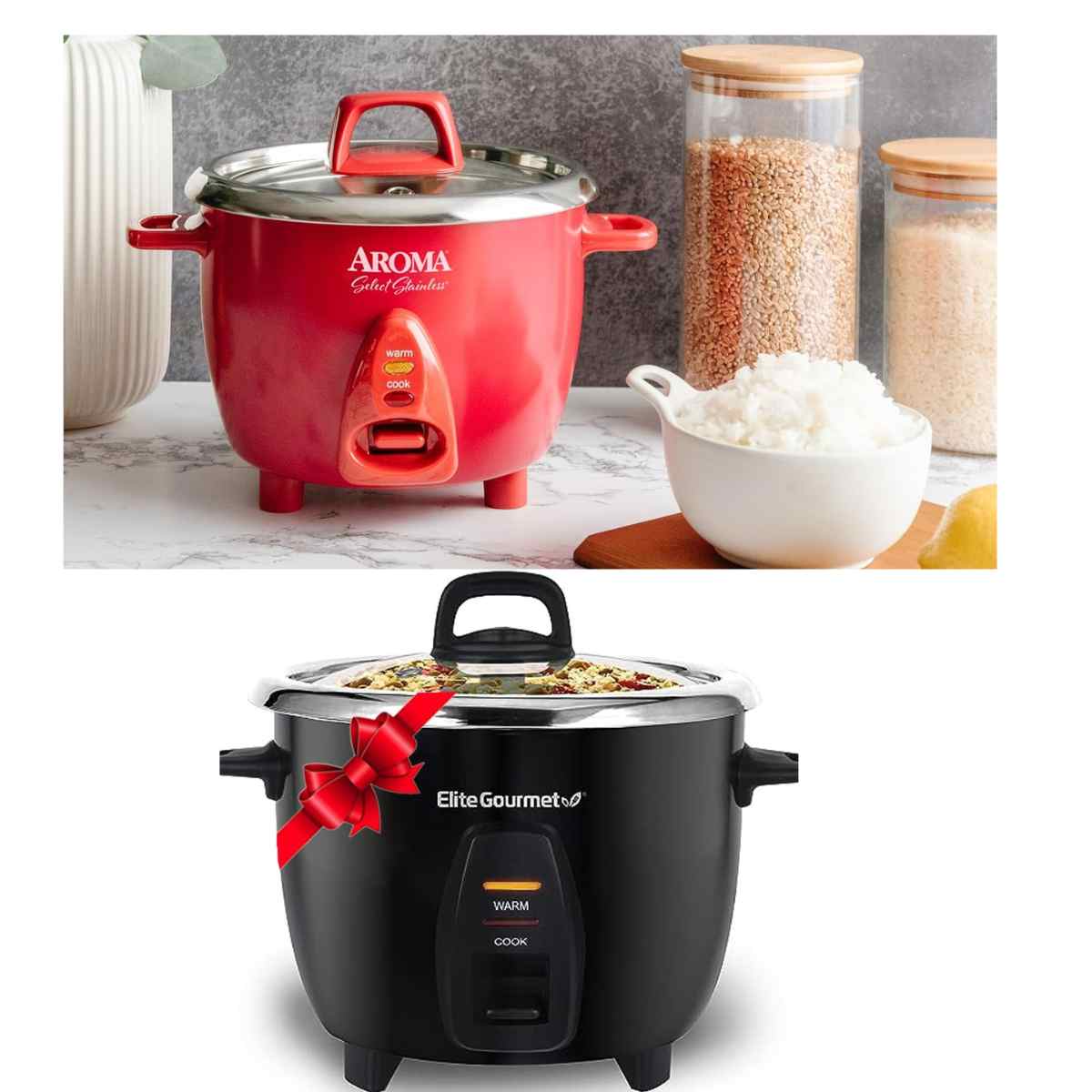 Stainless steel Rice cookers from Aroma & Elite Gourmet start at $27+