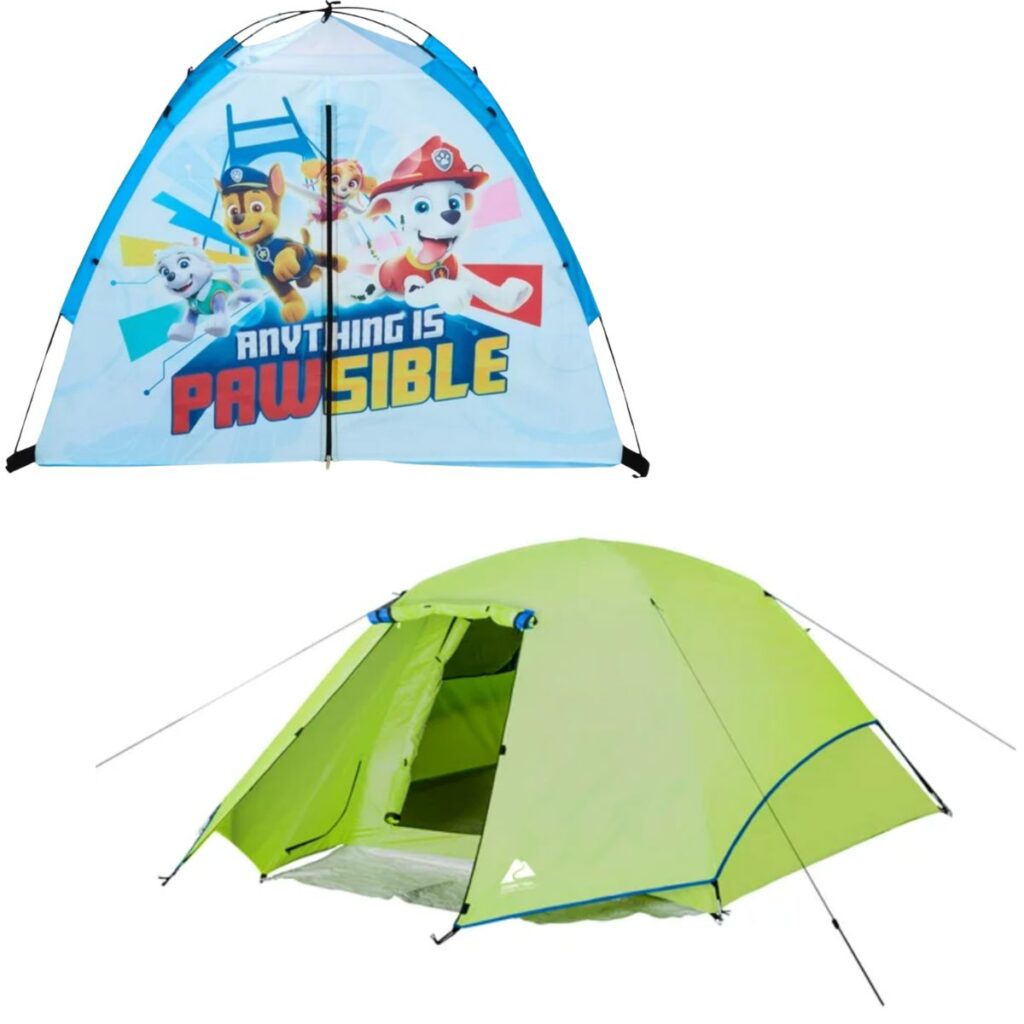 4-Person Dome Tent, $28+ | Kids Tent, $9+ | Smart Savers