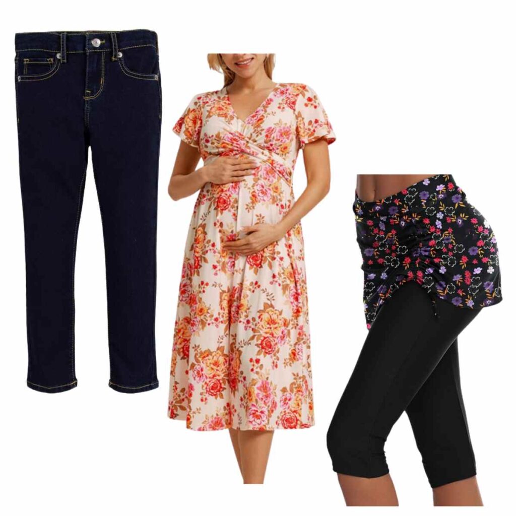 Girls' br@Nded jeans, $10-13+ | Womens' swim capris, $10-12 ...