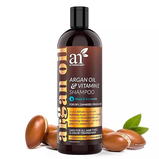 artnaturals Argan Hair Growth Shampoo - (16 Fl Oz / 473ml) - Sulfate Free - Treatment for Hair Loss, Thinning & Regrowth - Men & Women - Infused with Biotin, Argan Oil, Keratin, Caffeine