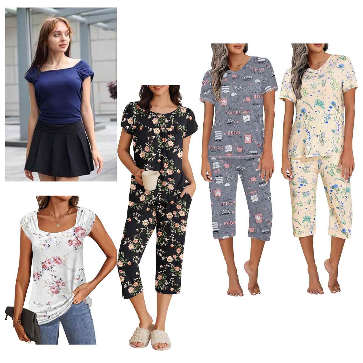 Women's Tops, $10+ | Women's Pajama Set, $11+ | 2-Pack Women's Pajama ...