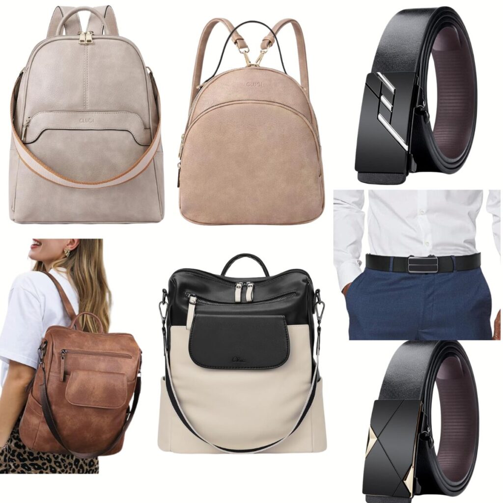 Men's genuine leather belts $9+|Women's Backpack purse $14+ | Smart Savers