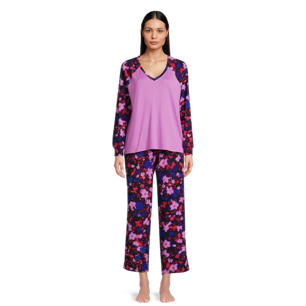 The Pioneer Woman Long Sleeve Top with Pants Pajama Set, Women’s, 2-Piece