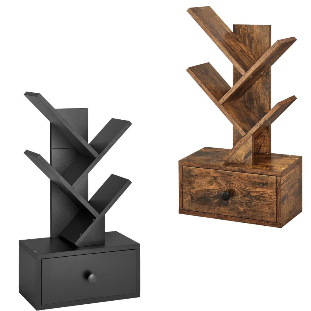 Electric Standing Desk 83+ Tree Bookshelf with Drawer 16+ Smart