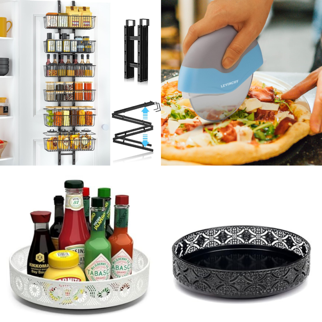 Overthedoor pantry org. 18+ Metal Lazy Susan 8+ Pizza Cutter