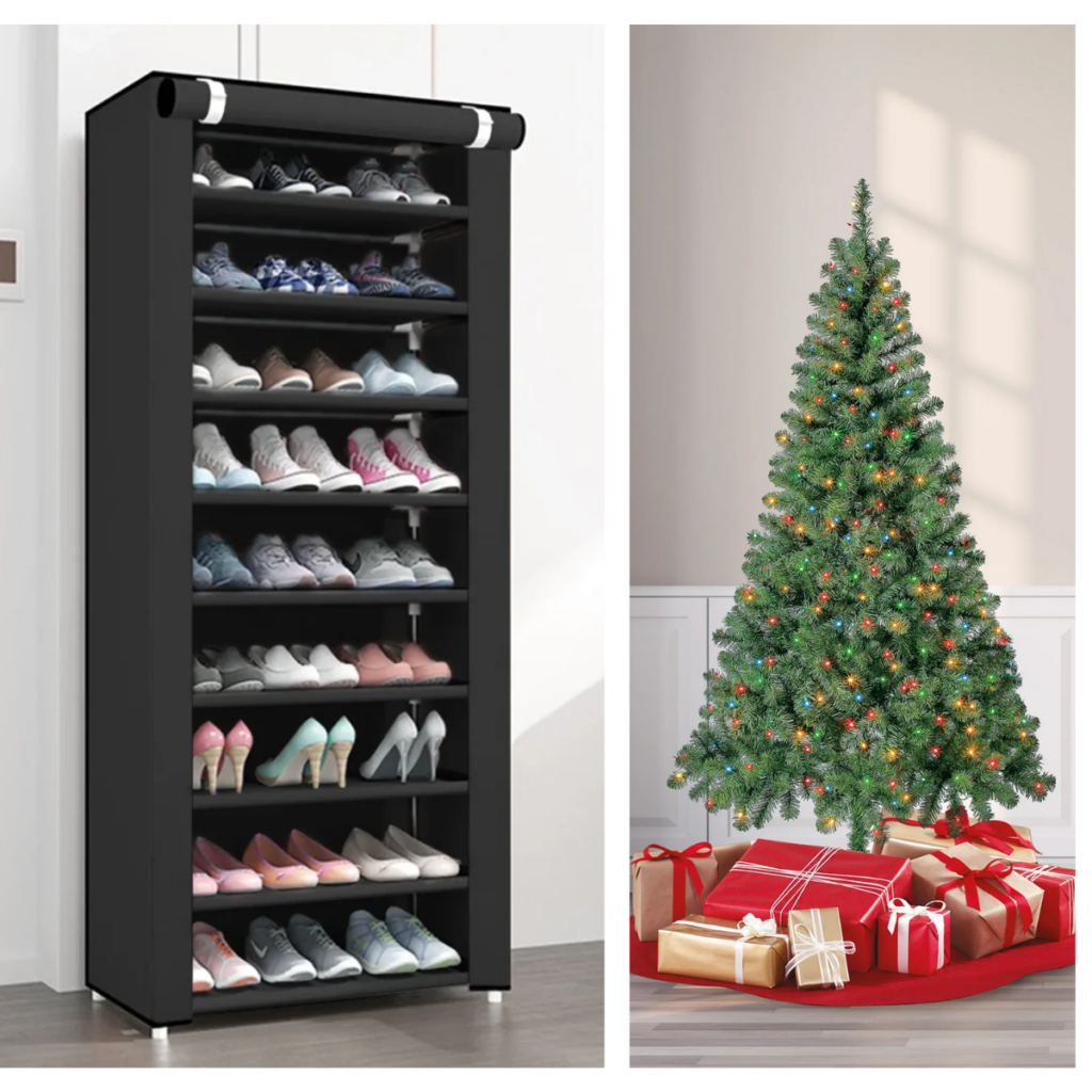 Portable Shoe Rack 17+ 6.5 Ft Pre Lit Christmas Trees 39 Smart Savers