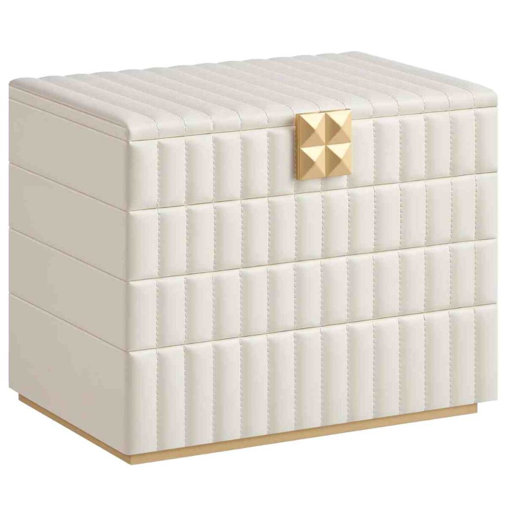 SONGMICS HOME ANAH Collection Stackable Jewelry Box with Mirror for