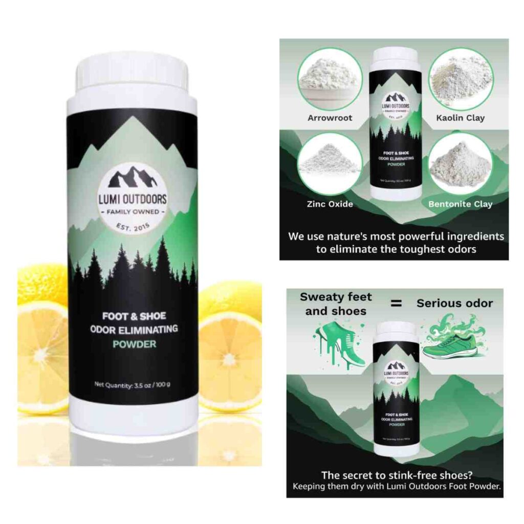Natural Foot Powder Deodorizer & Shoe Odor Eliminator for 13+ Smart