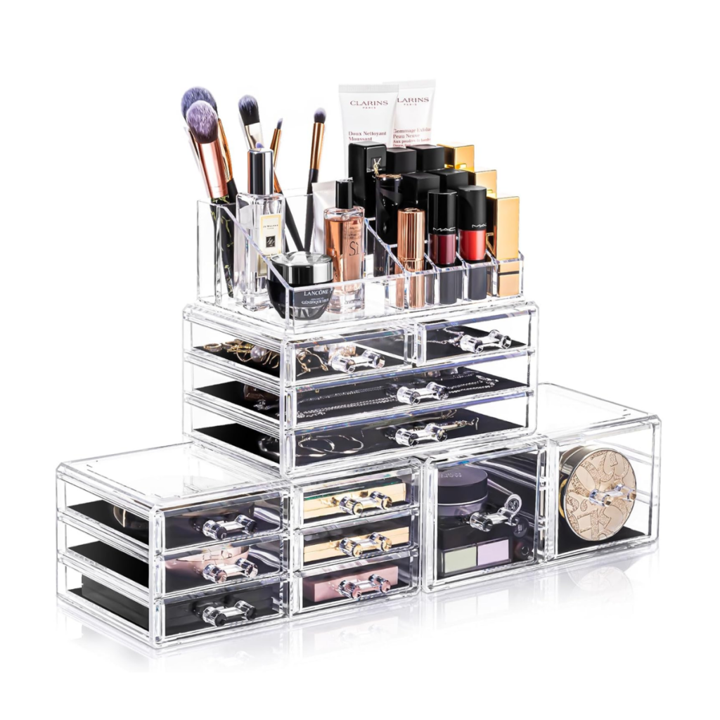 Acrylic Makeup Organizer 4Pc Smart Savers