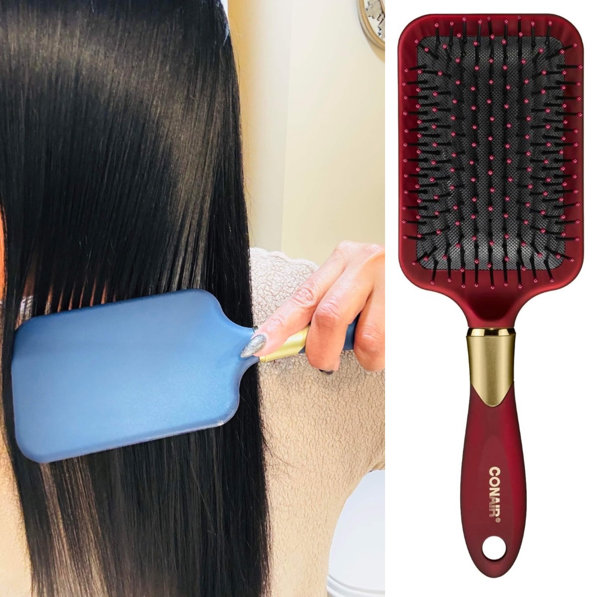 Conair velvet touch paddle hair brush best sale