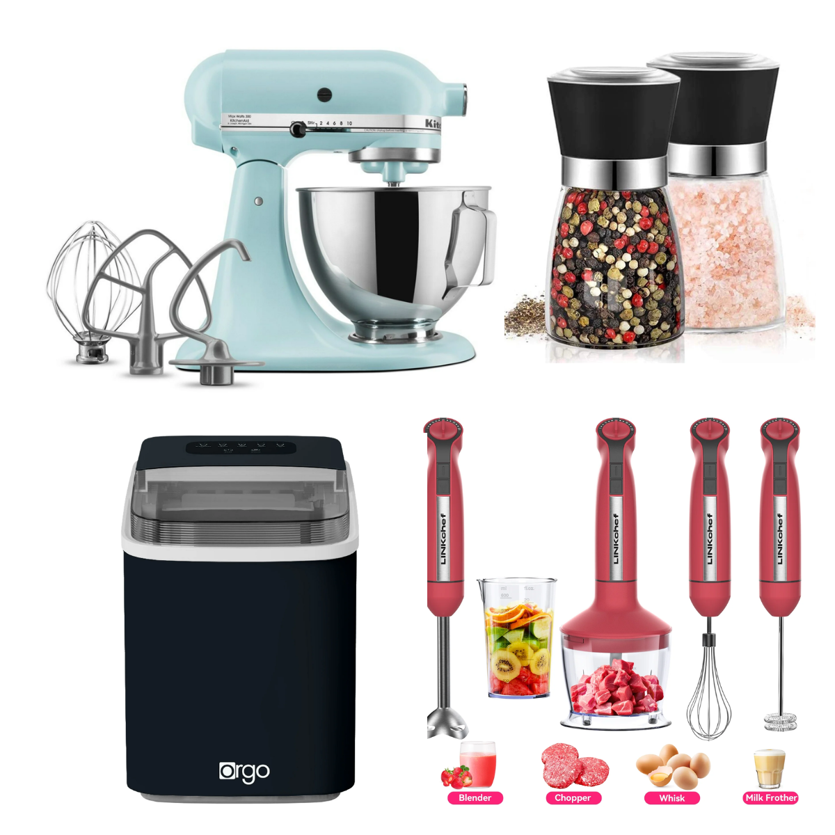 KitchenAid Stand Mixer for 259 Salt and Pepper Grinder for 6 Ice