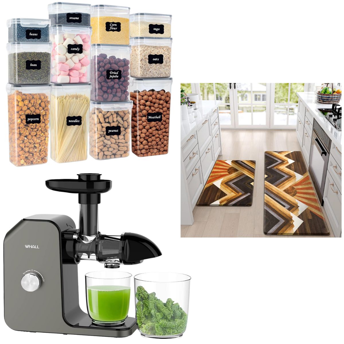 Set of 12 airtight containers 16+ Masticating juicer 36+ 2pk