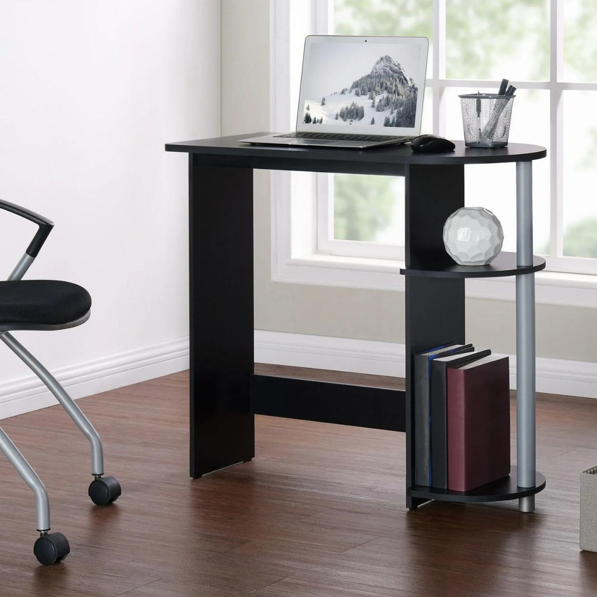 Computer desk w/ builtin shelves for 9+ Smart Savers