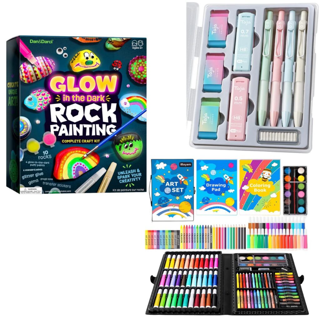 Mechanical pencils set 4+ 149pc art supplies set 9+ Rock