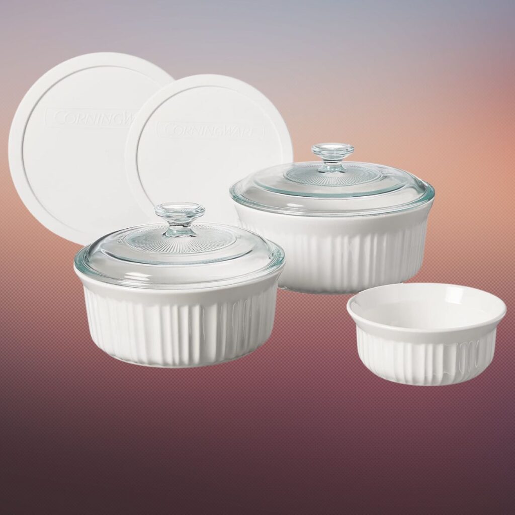 Branded 7Pc Ceramic Bakeware Set with Lids 28+ Set of 6 Ceramic