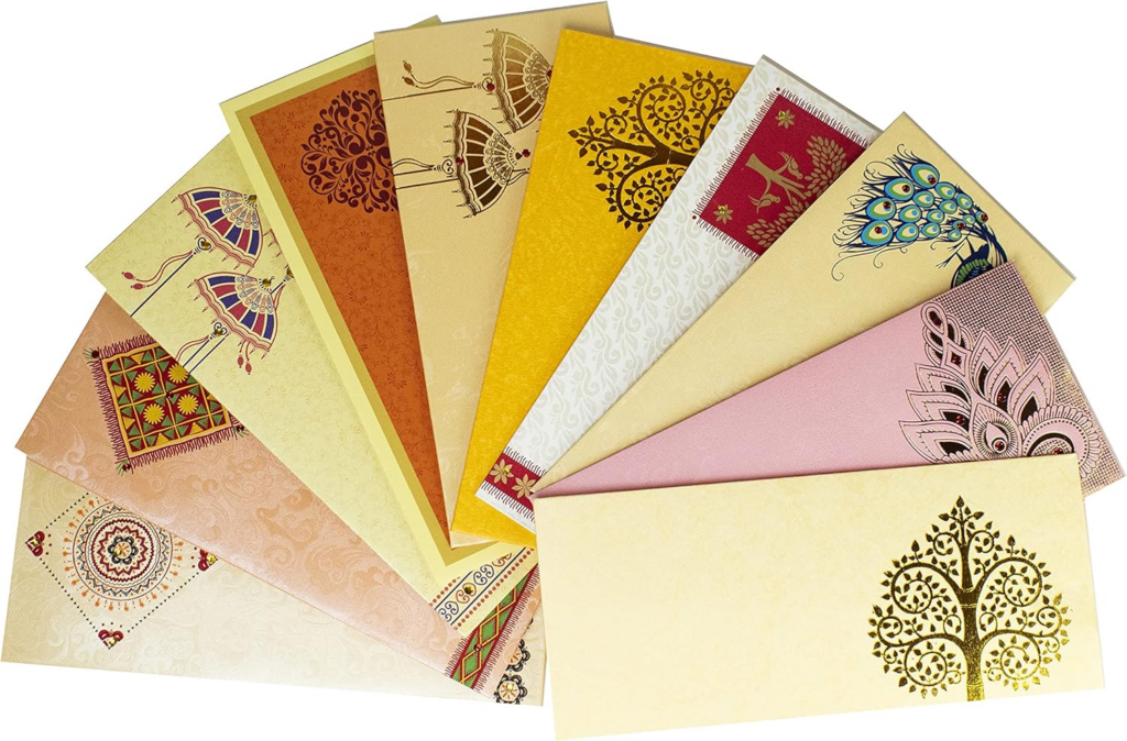 Golden Thread Diwali Greeting Cards (6 Cards with Envelopes) 4