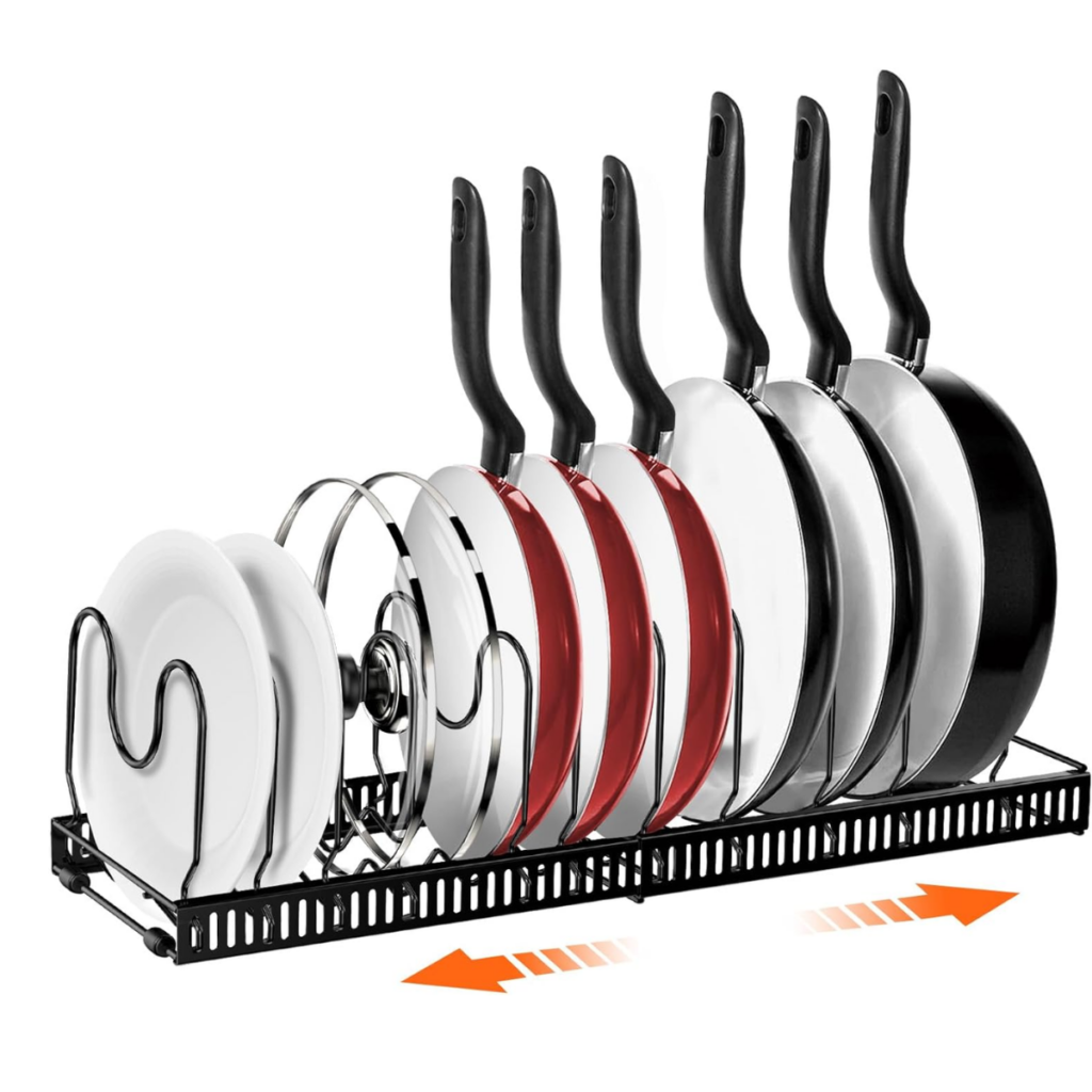 Pot and Pan Org. 11+ Serving Tray 11+ Small Trash Bags 4