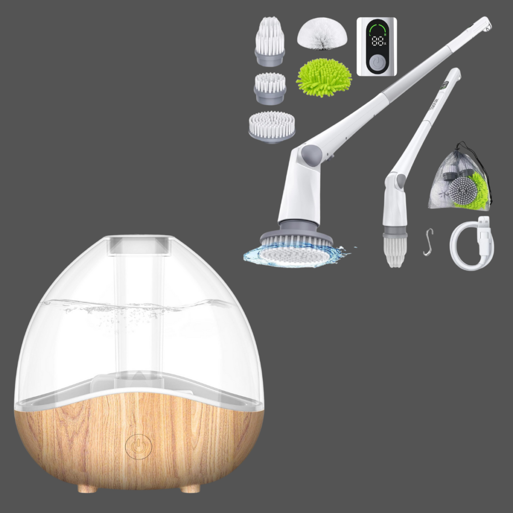 Electric Spin Scrubber 14+ Cool Mist Humidifier 15+ Smart Savers