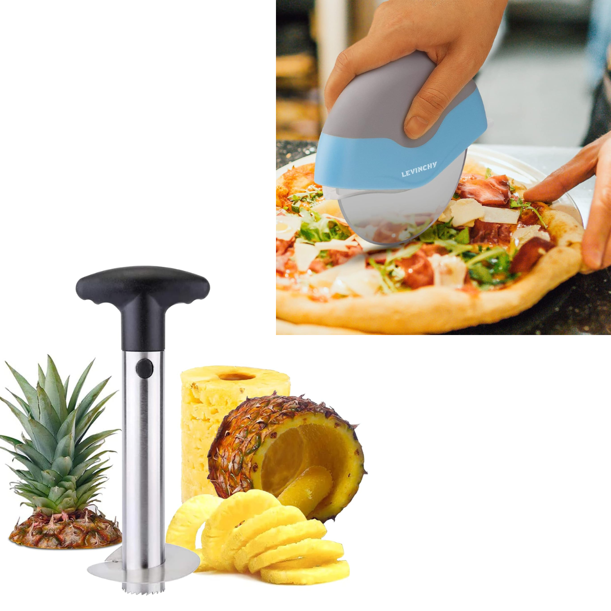 Pizza Cutter Wheel 4+ Stainless Steel Pineapple Corer 4+ Smart Savers
