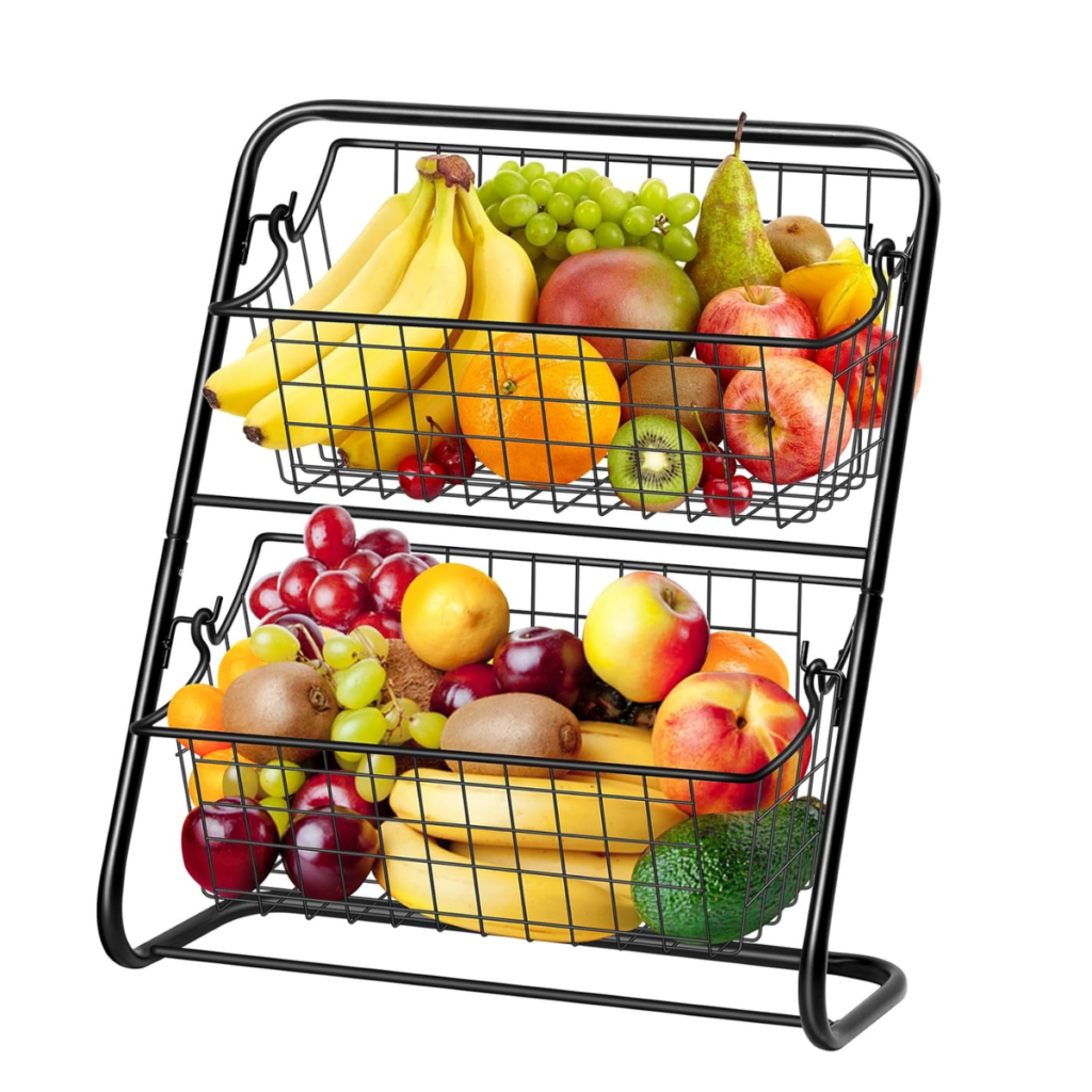 Carbon Steel Wok 24+ Glass Teapot 13+ 2Tier Fruit Basket 11