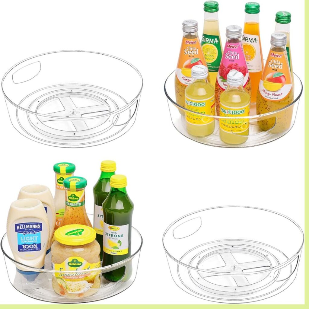 2Tier Counter Organizer 9+ 4 Pack Lazy Susan Organizer 13+ Smart