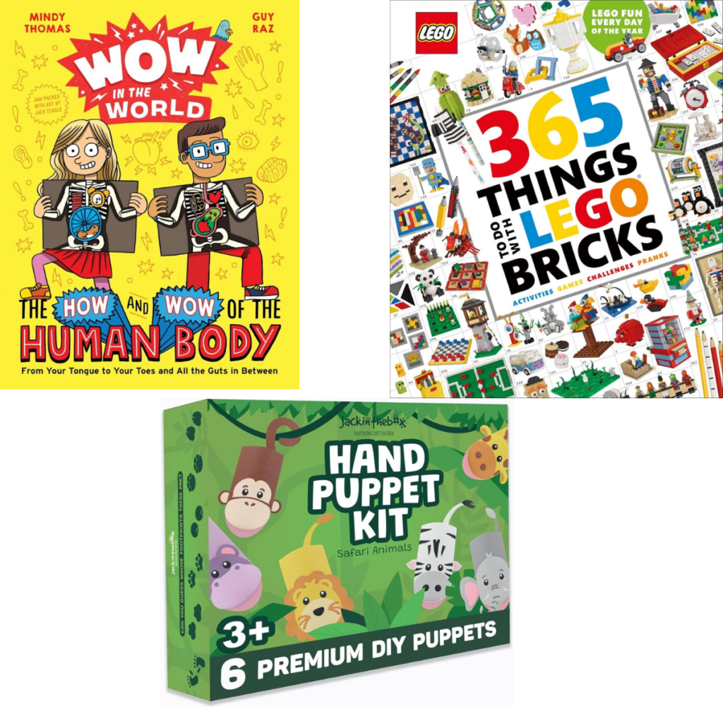 Wow of Human Body 4+ LEGO Bricks Book 13+ Hand Puppets 9