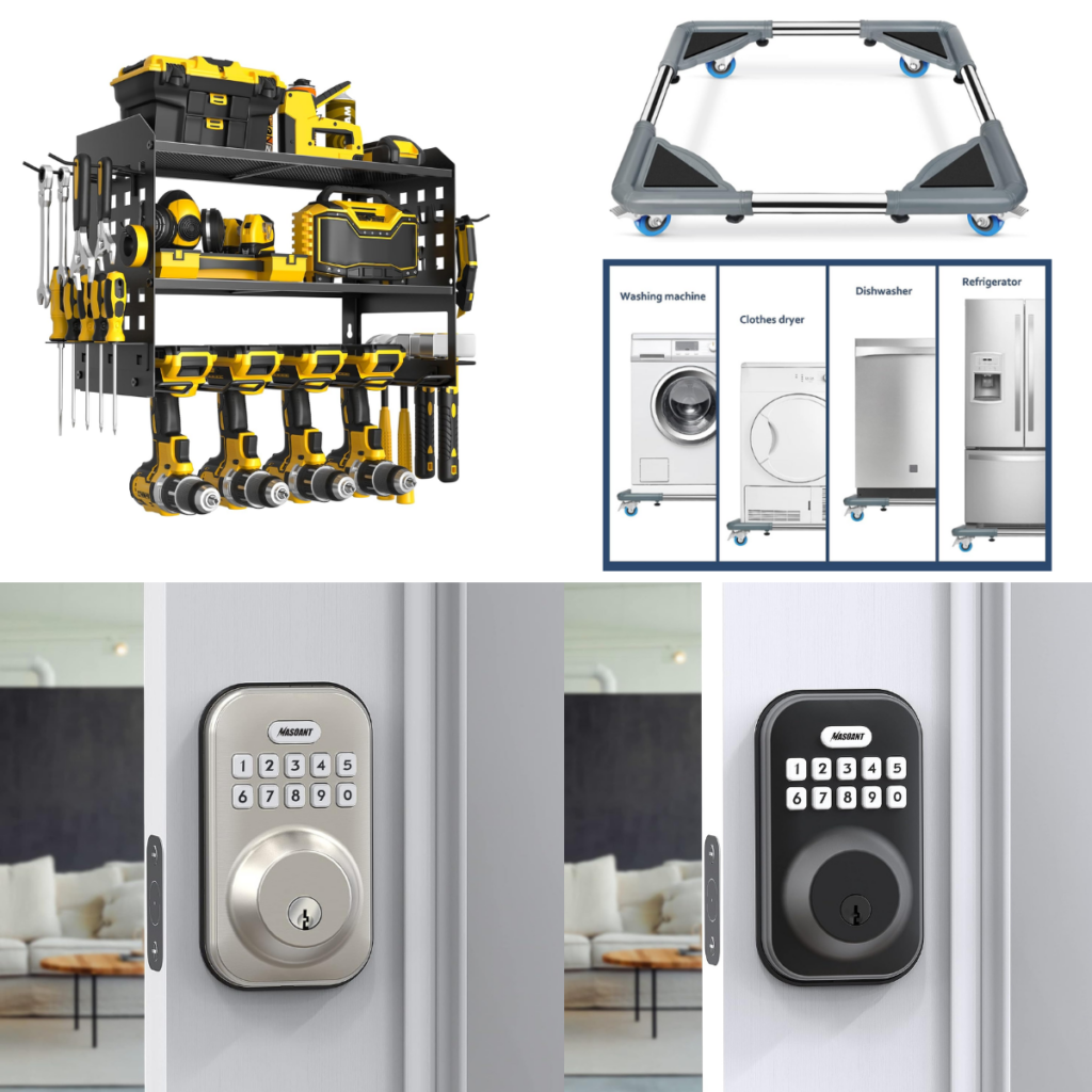 Electronic Door Lock 15+ Appliance/Furniture Dolly 13+ Power Tool Org. 14+ Smart Savers