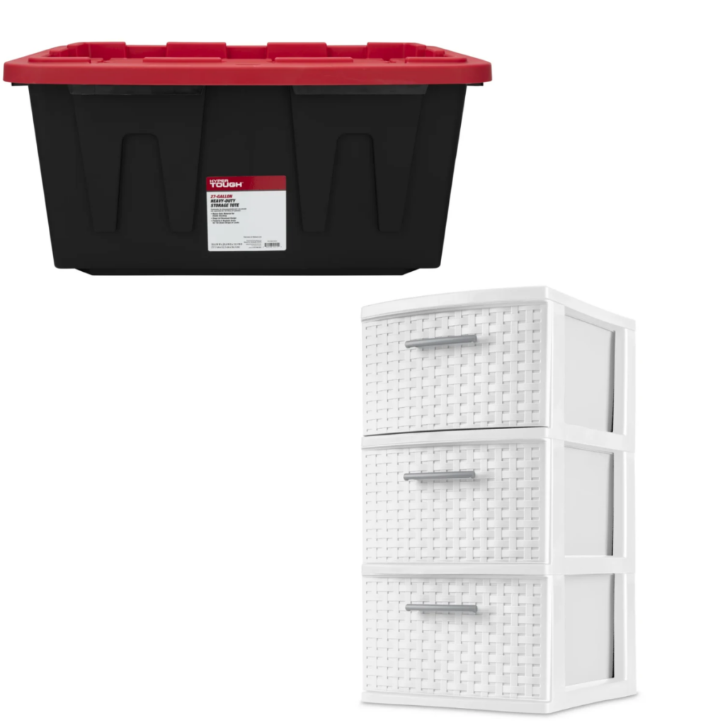 27 Gallon Storage Bin 9+ 3 Drawer Tower 19+ Smart Savers
