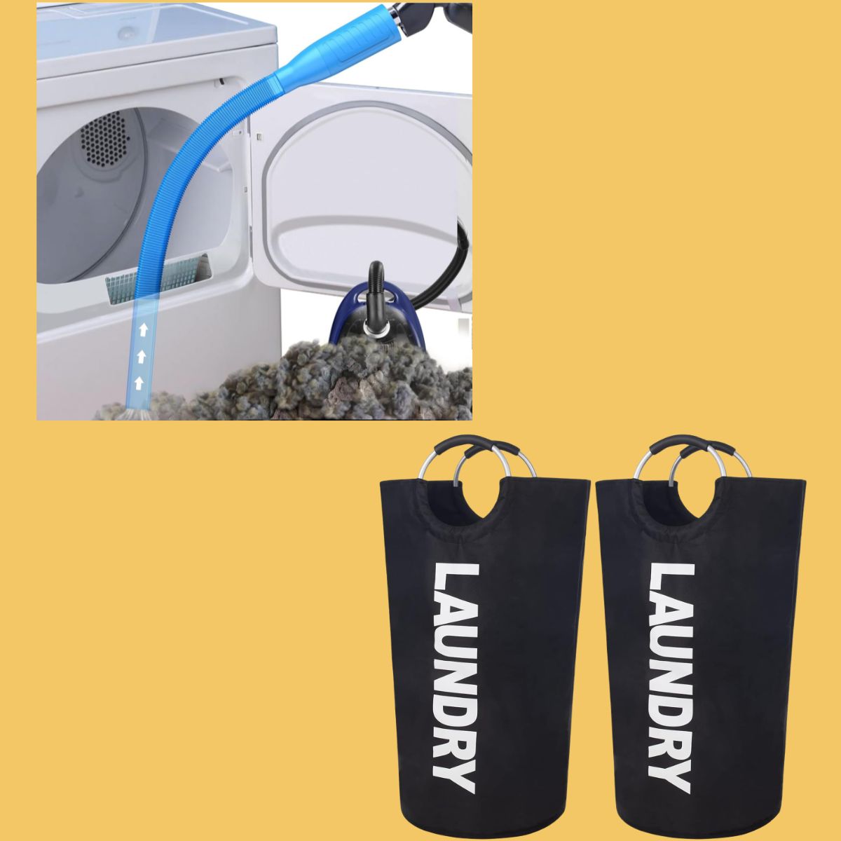 Dryer Vent Cleaner Kit 5+ 2 Pack 90L Laundry Basket 13+ Smart Savers