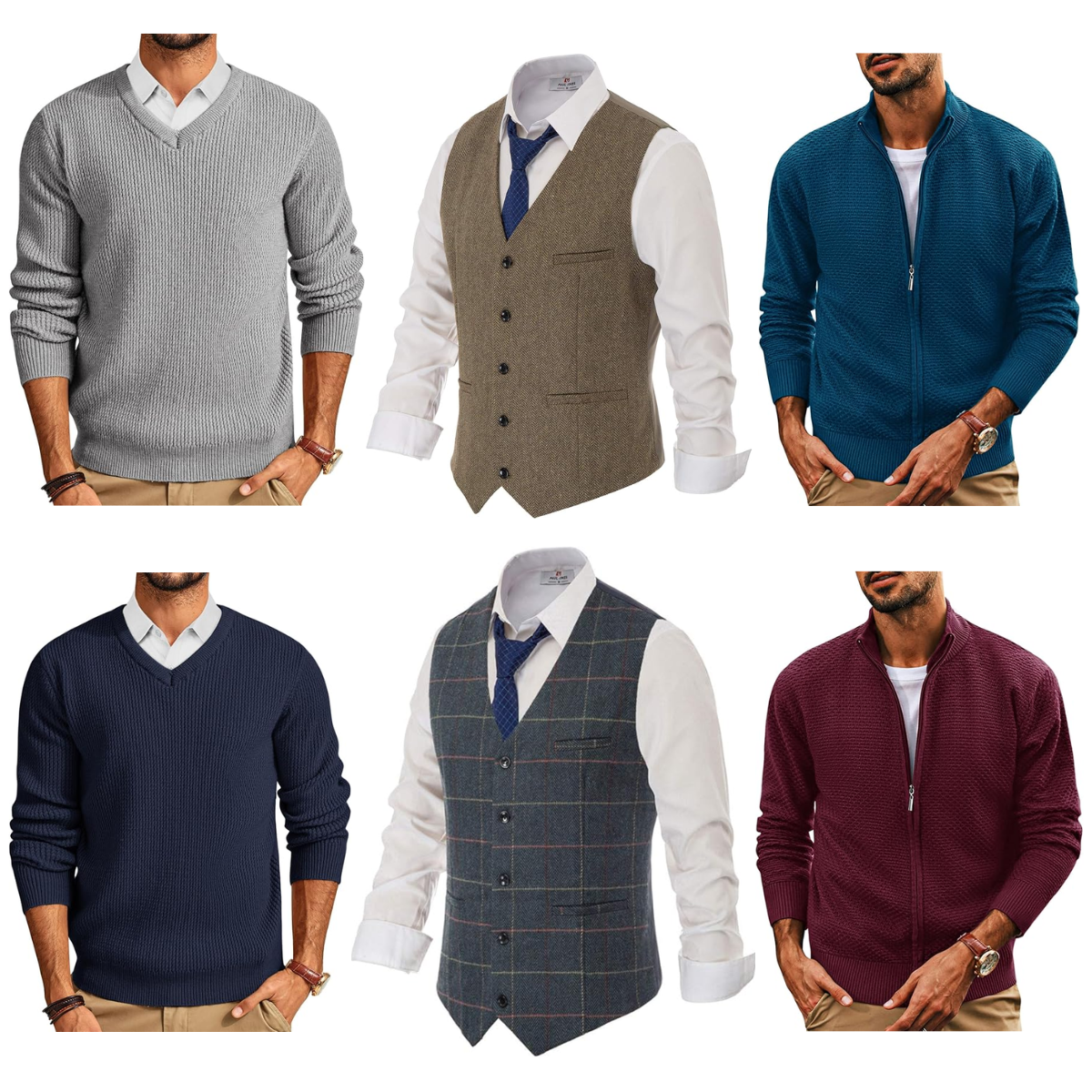 Men's Sweaters 15+ Vest Coat 25+ Full Zip Cardigan for 16