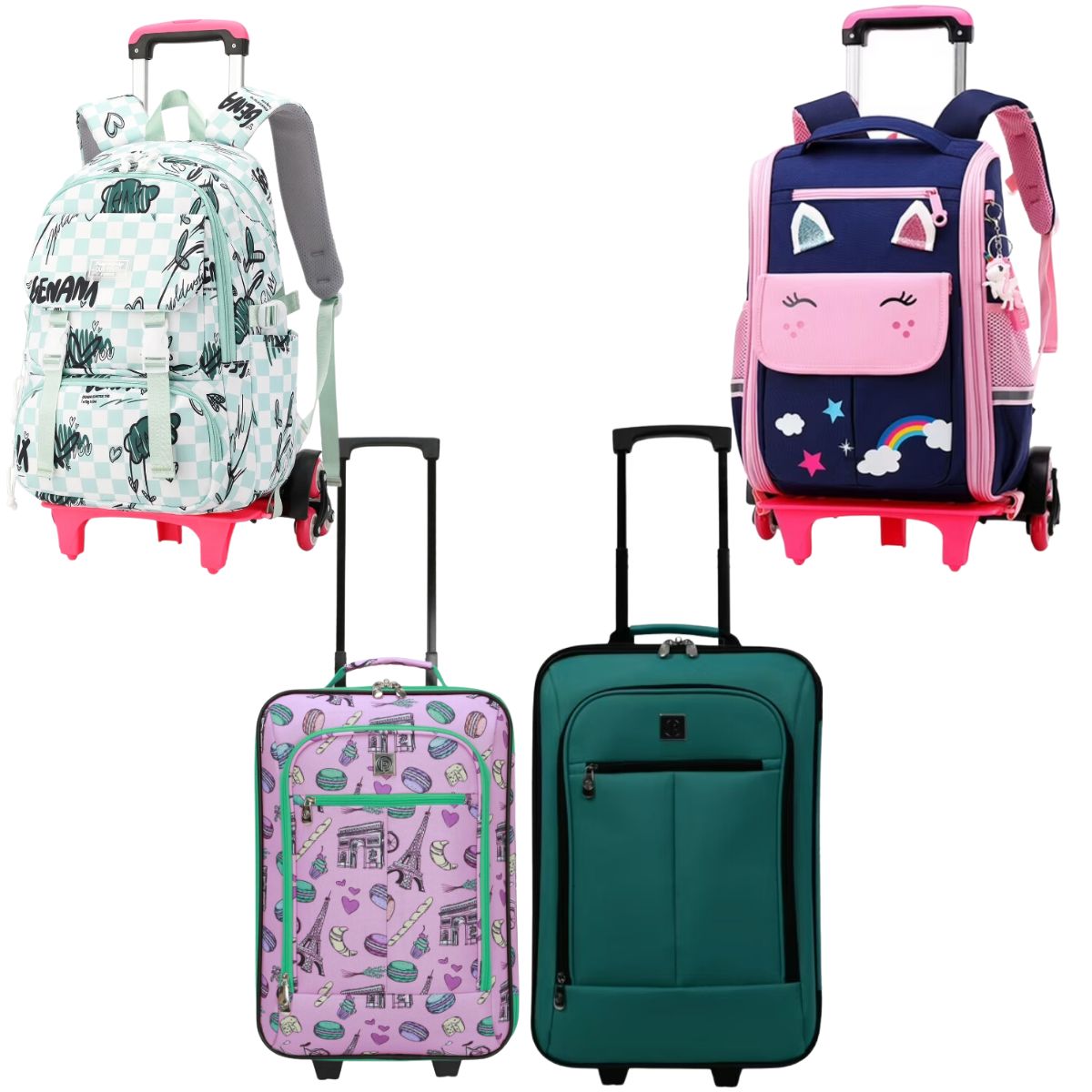 Kid's Trolley Wheeled Backpacks, 30+ Carryon Luggage, 17+ & More