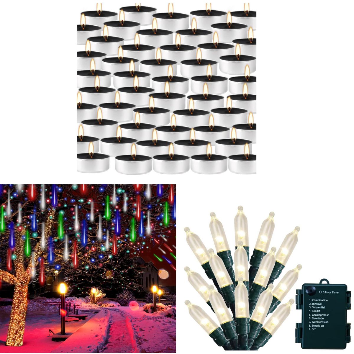 100PK Scented Candles, 7+ String Lights, 5+ & More Smart Savers