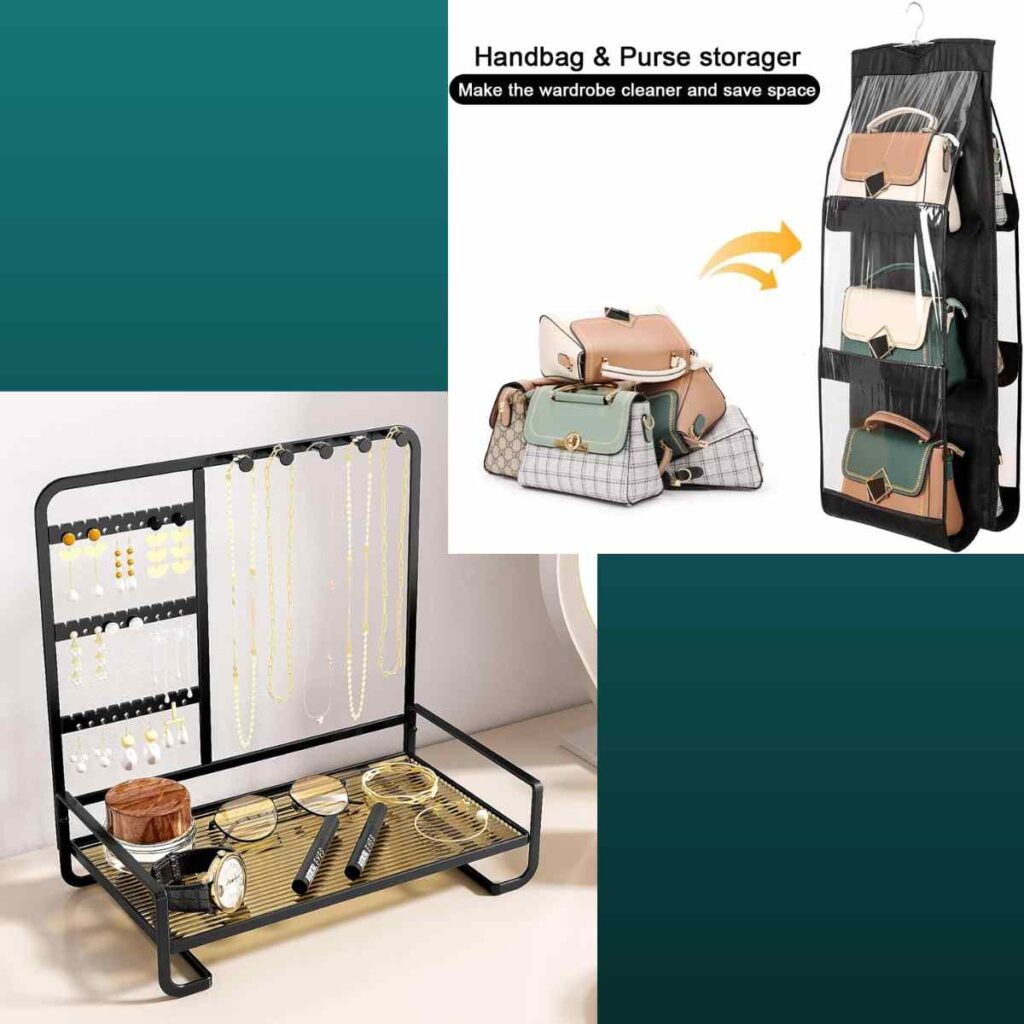 Jewelry Organizers and Storage 9+ 6 Pockets Handbag Purse Organizer