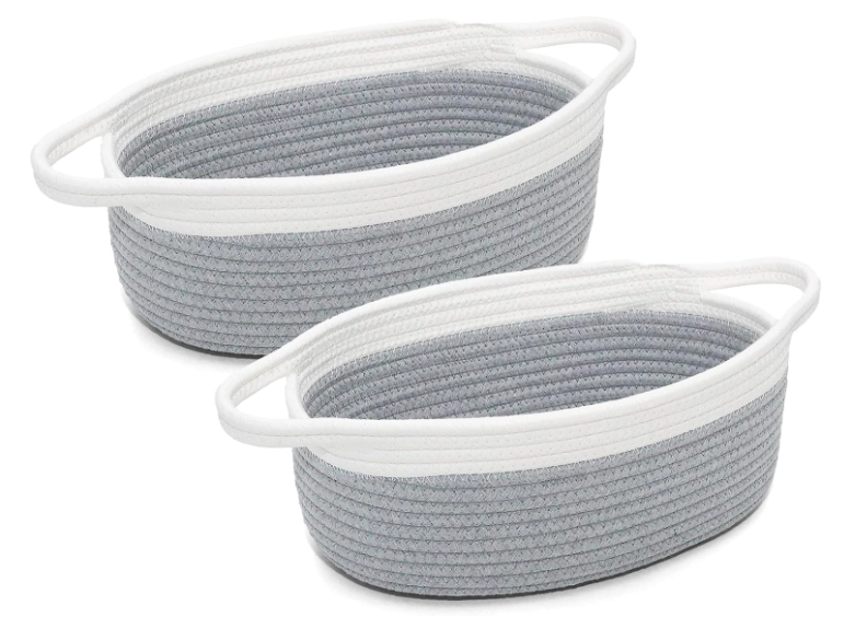 Woven baskets 2 pack 12+Fabric storage bins 4 pack 17 HEPA air