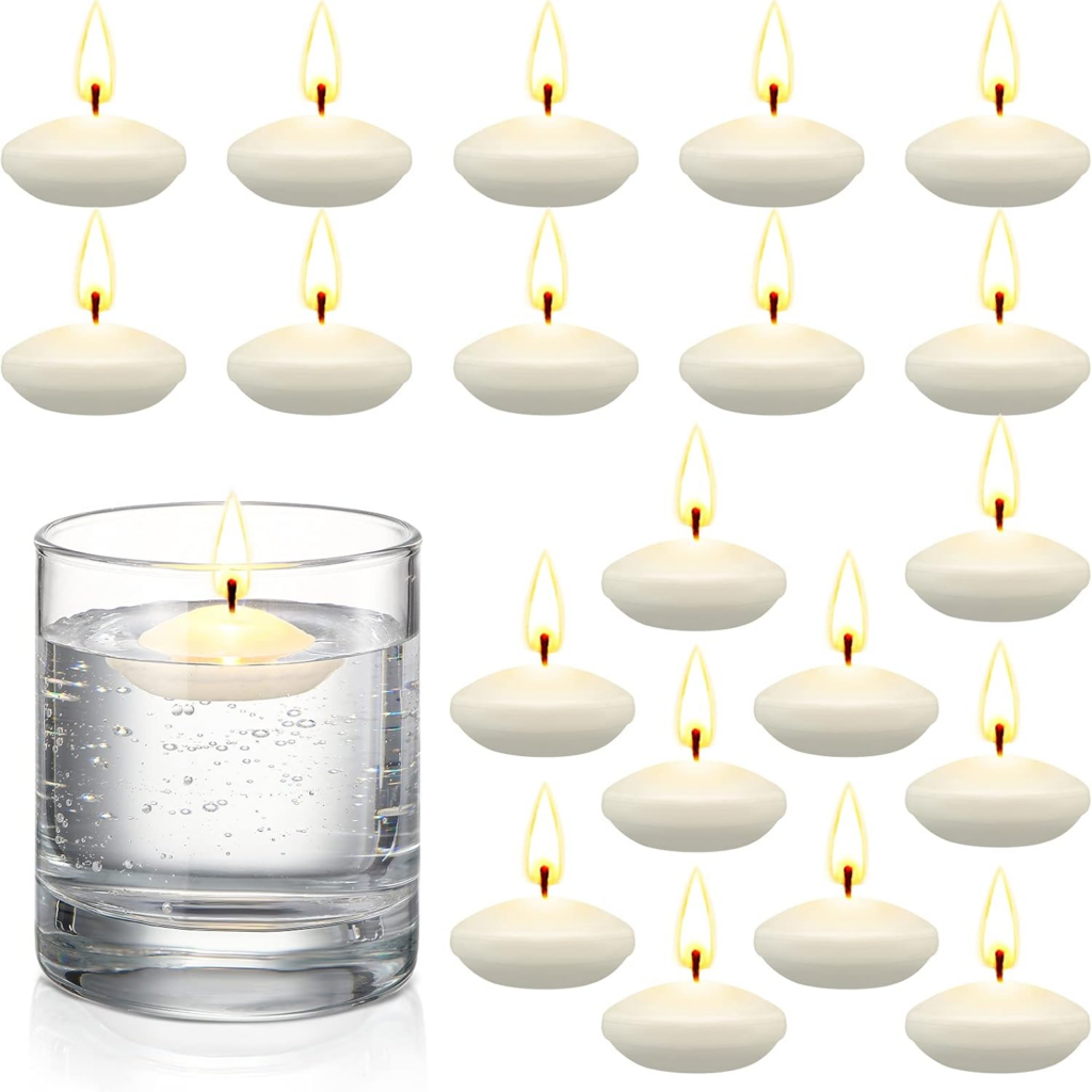 20 Pcs Floating Candles 8+ 6 pcs Handmade Tea Light Candle 9