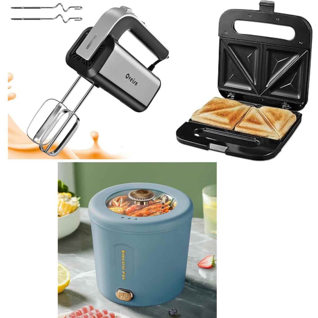 Electric Hand Mixer, 9+ Electric Pot, 13+ Electric Sandwich Maker