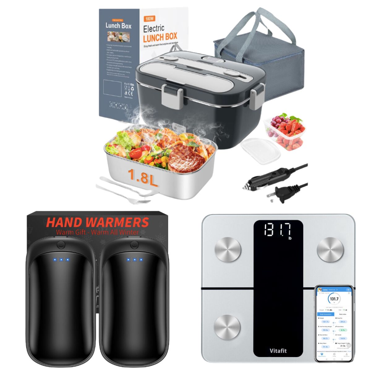 2 pack electric hand warmers 6+Portable electric lunch box 14+Smart