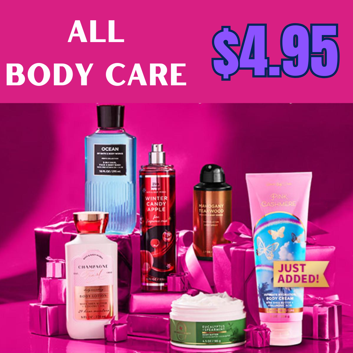 Annual Body Care Day All fullsize essentials for 4+(reg. 21