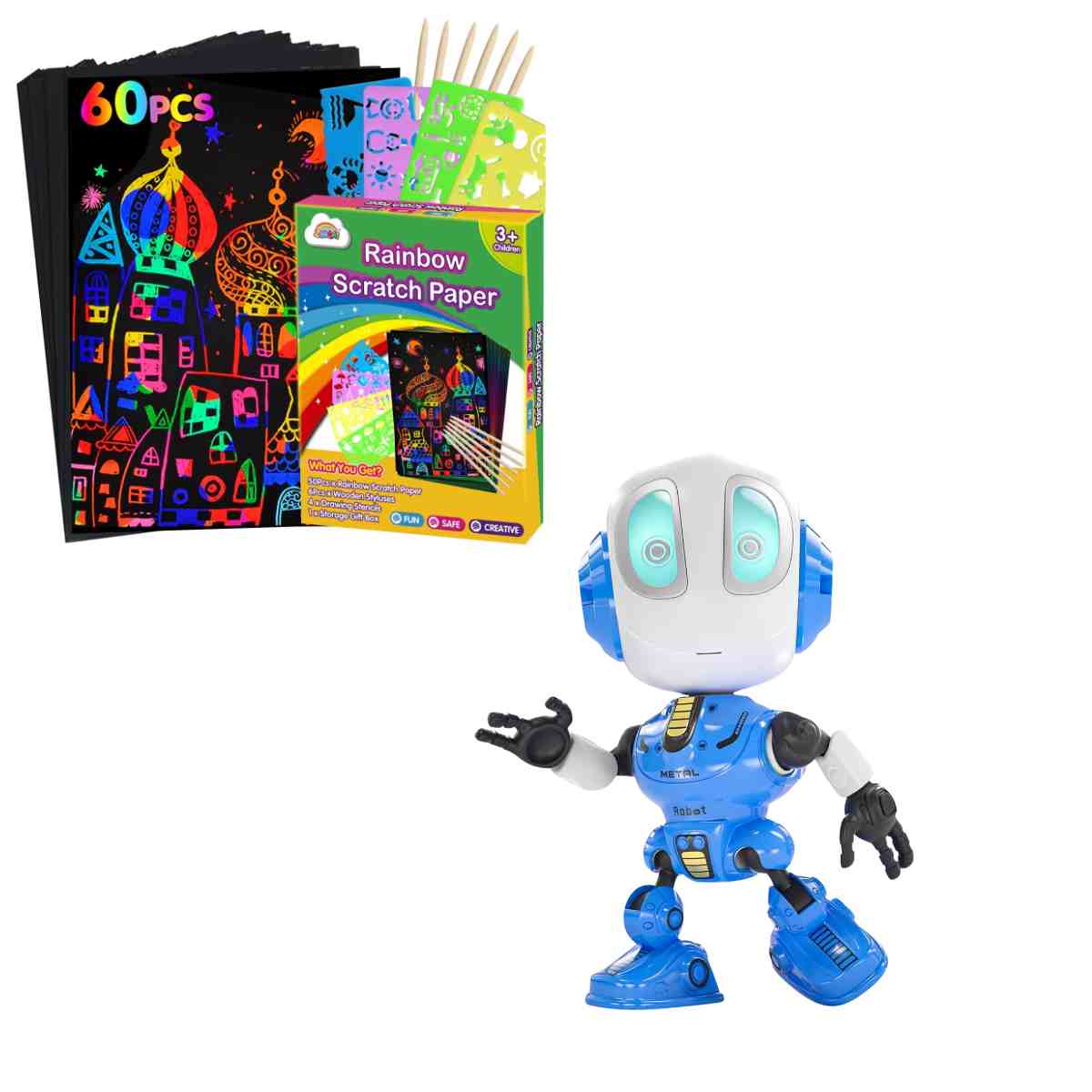 Scratch Paper Art Set for $4+|Talking Robot Toy for $8+ | Smart Savers