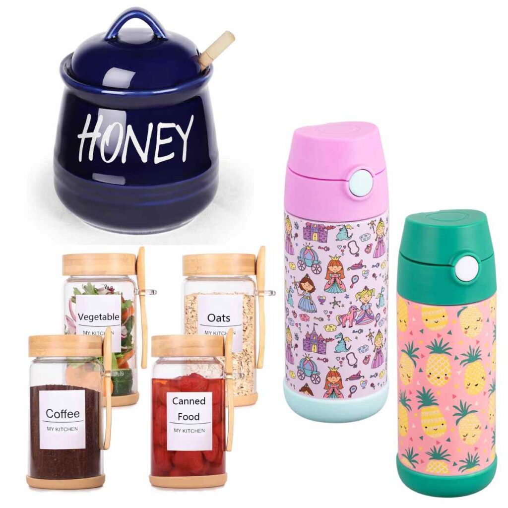 Honey Jar, $6+ | 4-Pack Glass Storage Containers, $13+ | Insulated ...